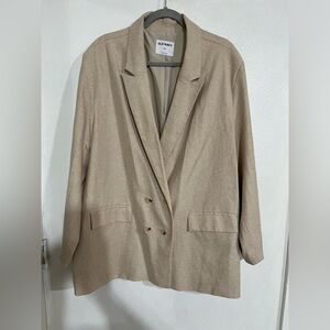 Old Navy Linen blend plus size XXL. Oatmeal color NWT Business career.